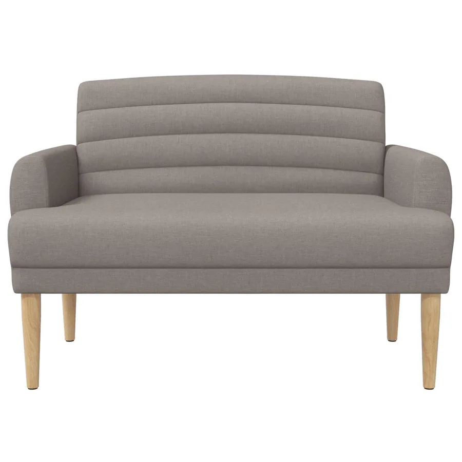 Canapé love seat avec capitonnage en boutons Taupe Tissu - 3