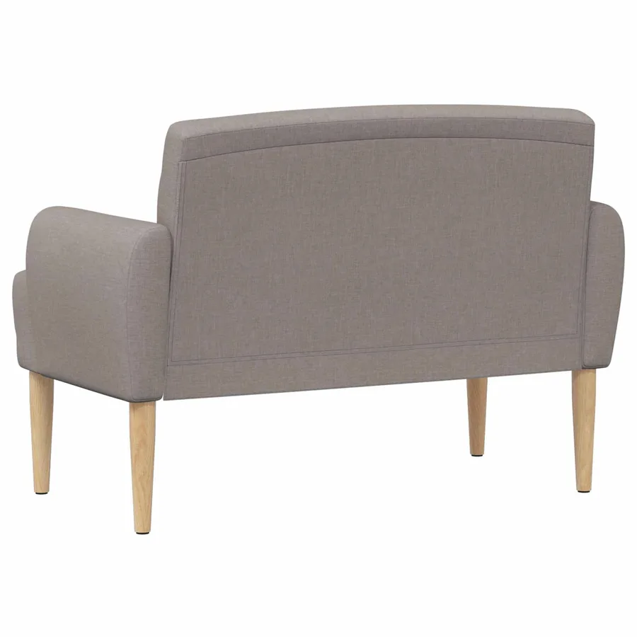 Canapé love seat avec capitonnage en boutons Taupe Tissu - 5