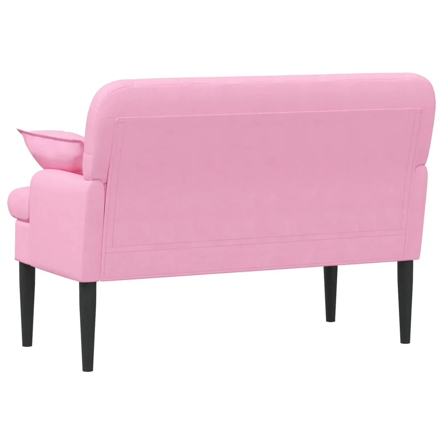 Canapé love seat avec capitonnage en boutons Rose Tissu - 5