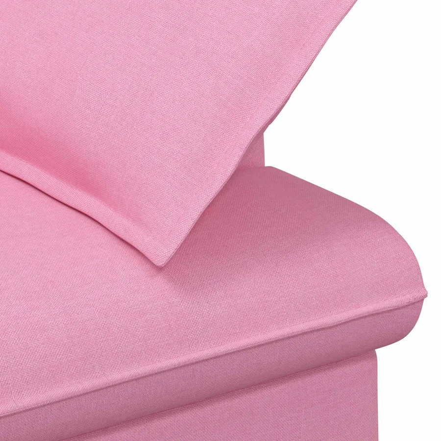 Canapé love seat avec capitonnage en boutons Rose Tissu - 6