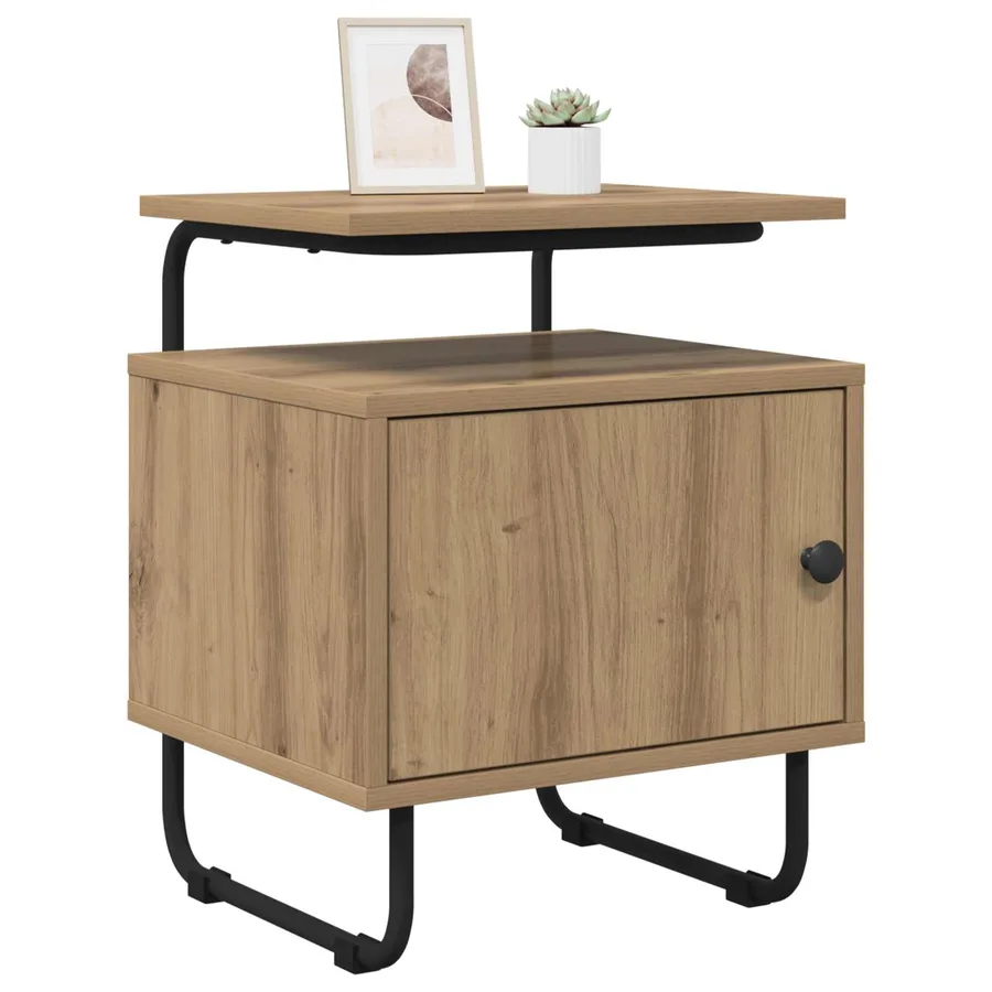 Table de chevet Chêne artisanal Bois d'ingénierie - 2
