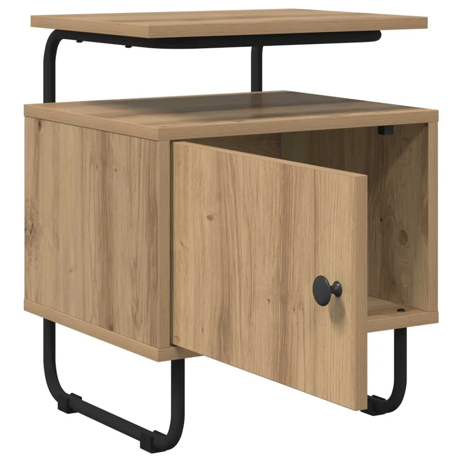 Table de chevet Chêne artisanal Bois d'ingénierie - 3