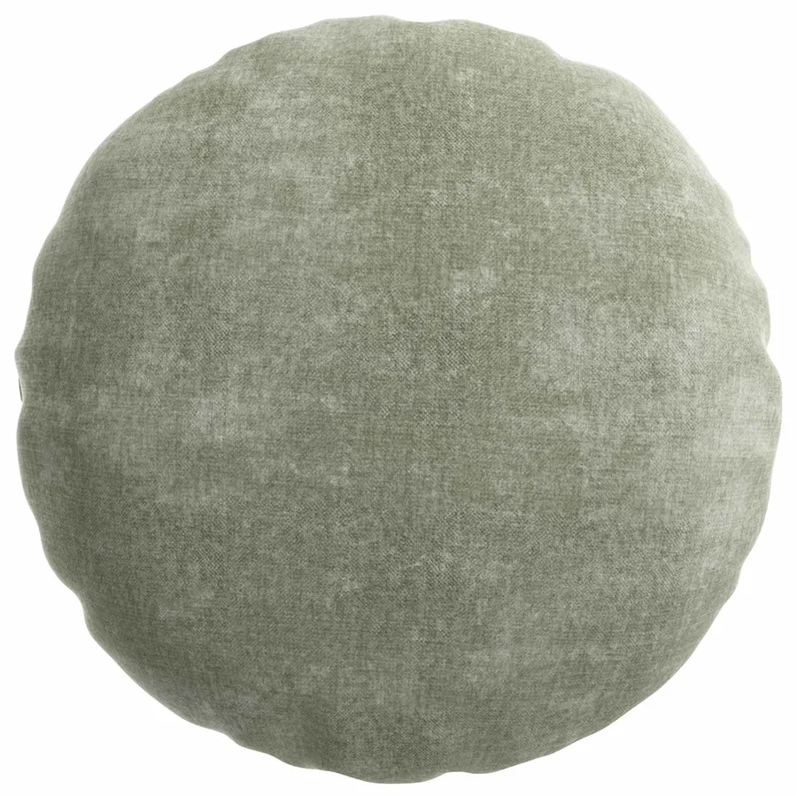 Housse de coussin 2 pcs HEERLEN Vert Ø 40 cm Tissu Chenille - 2