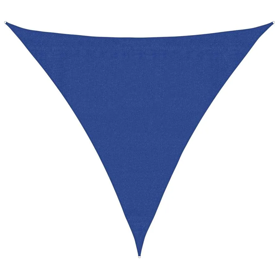 Voile d'ombrage 160 g/m² triangulaire bleu 3,6x3,6x3,6 m PEHD - 2