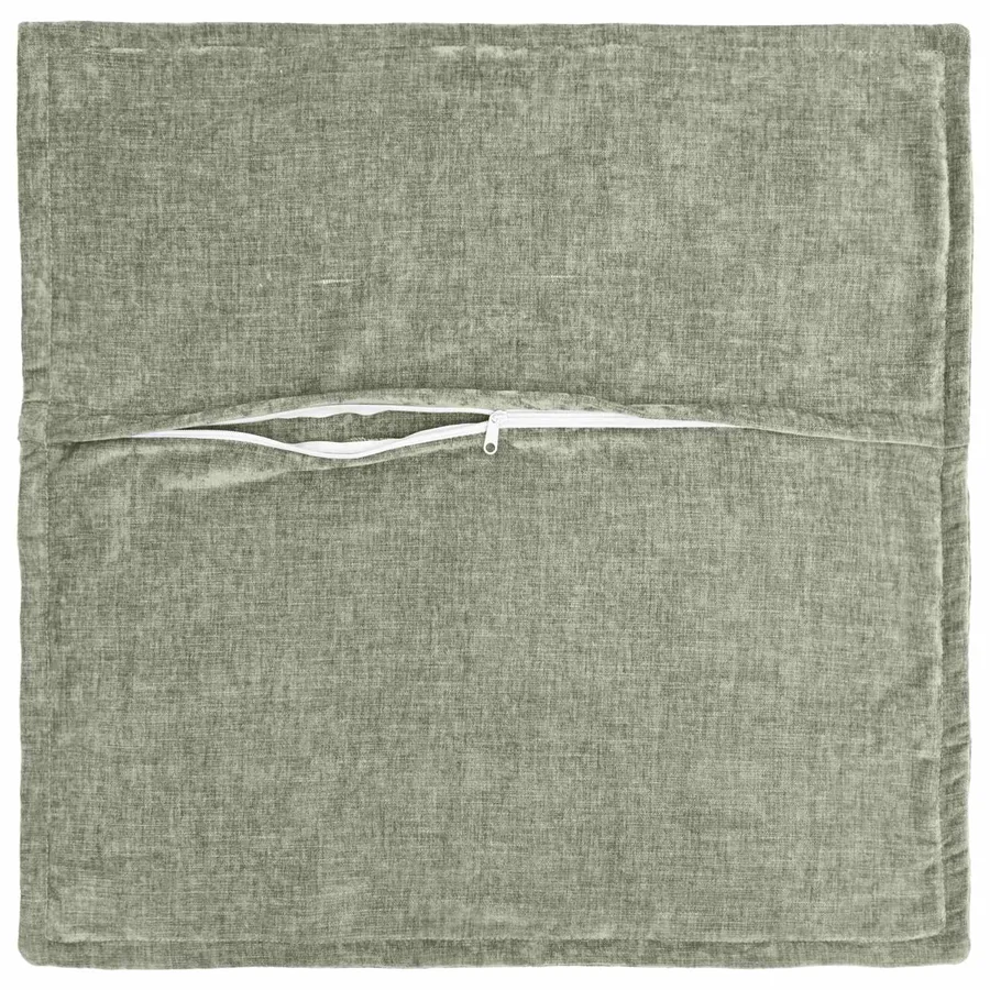 Housse de coussin 6 pcs HOUTEN Vert 70 x 70 cm Tissu Chenille - 3