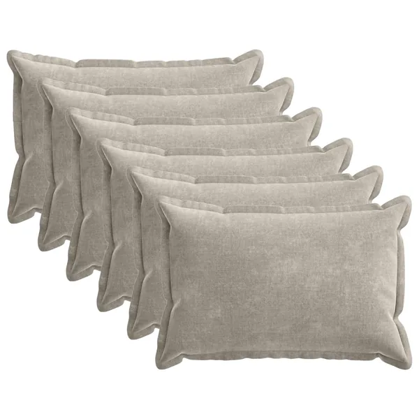 Housse de coussin 6 pcs HOUTEN Gris clair 50 x 70 cm