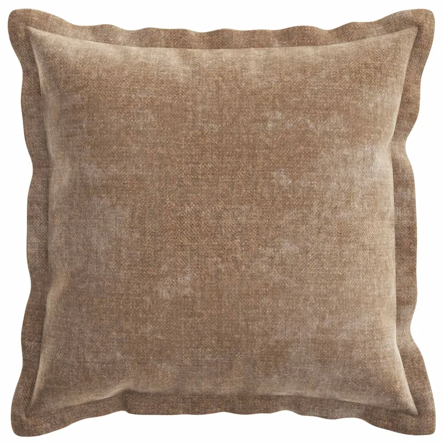 Housse de coussin 6 pcs HOUTEN Marron 30 x 30 cm Tissu Chenille - 2