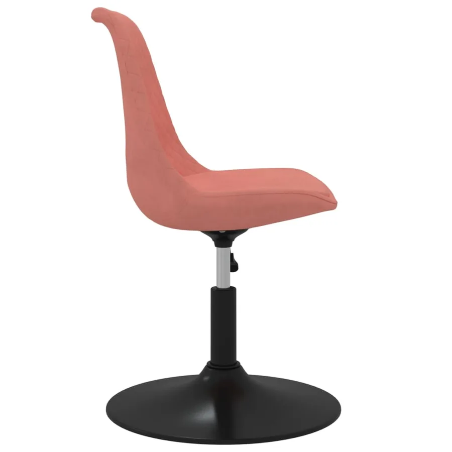 Chaises à manger pivotantes lot de 4 Rose Velours - 5