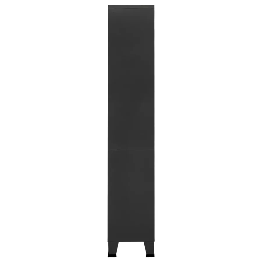 Bibliothèque industrielle Anthracite 80x32x180 cm Acier - 3