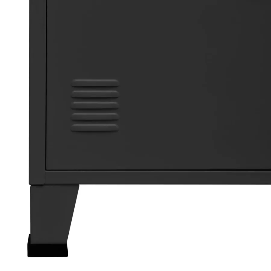 Bibliothèque industrielle Anthracite 80x32x180 cm Acier - 6