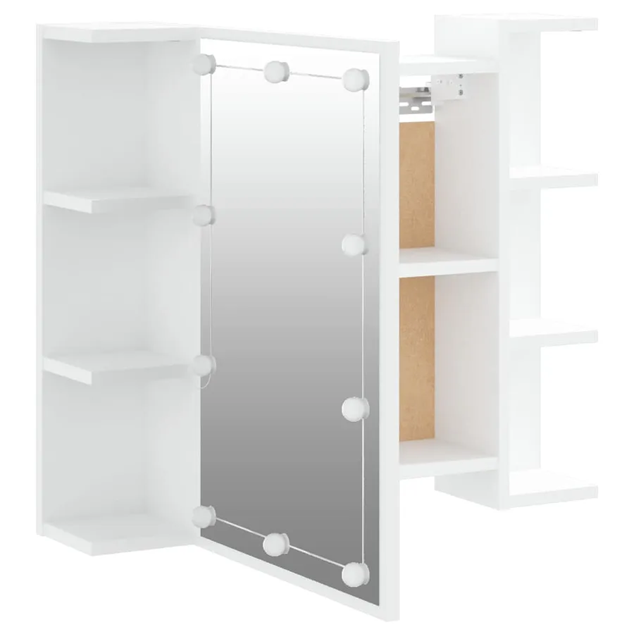 Armoire à miroir avec LED Blanc 70x16,5x60 cm - 10