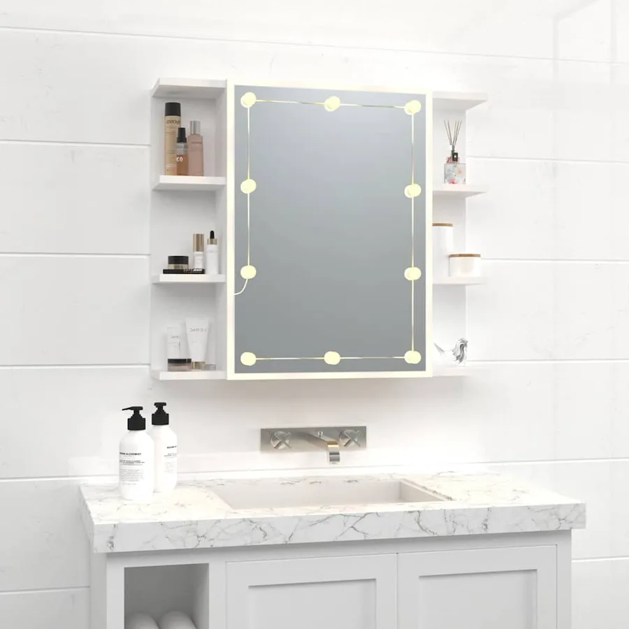 Armoire à miroir avec LED Blanc 70x16,5x60 cm - 3