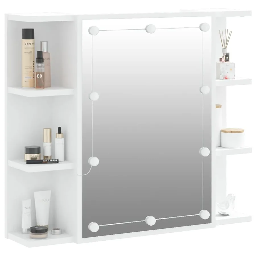 Armoire à miroir avec LED Blanc 70x16,5x60 cm - 6