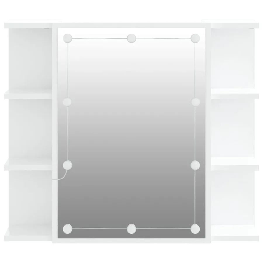 Armoire à miroir avec LED Blanc 70x16,5x60 cm - 8