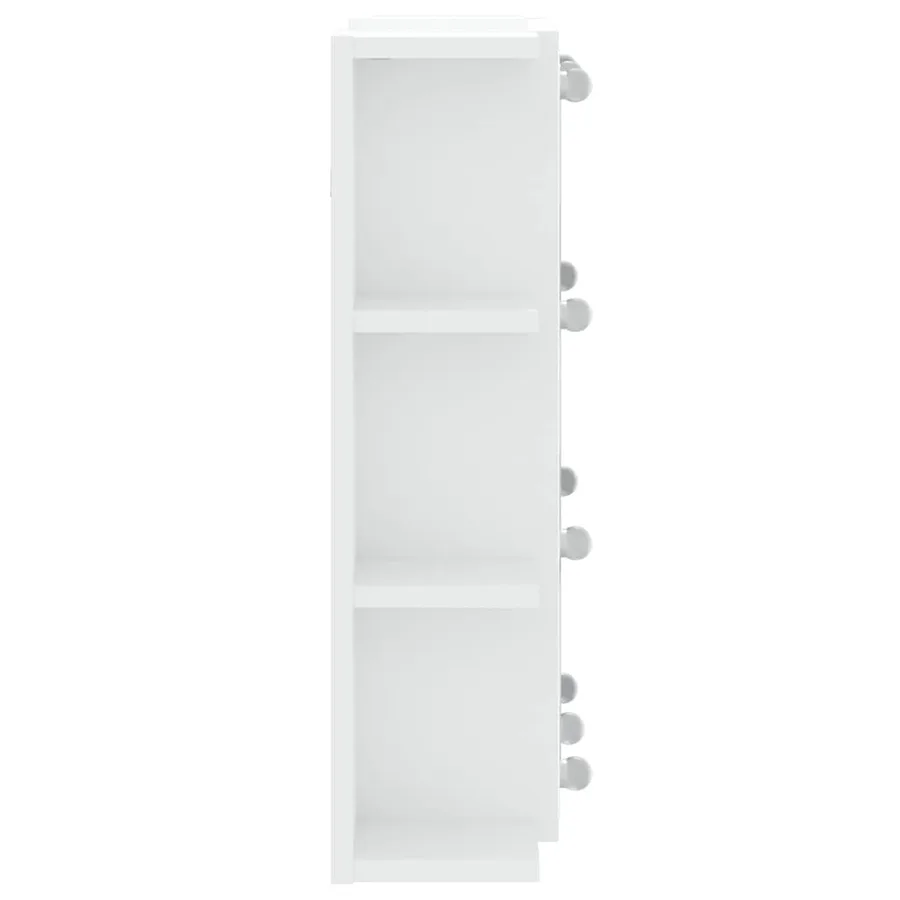 Armoire à miroir avec LED Blanc 70x16,5x60 cm - 9