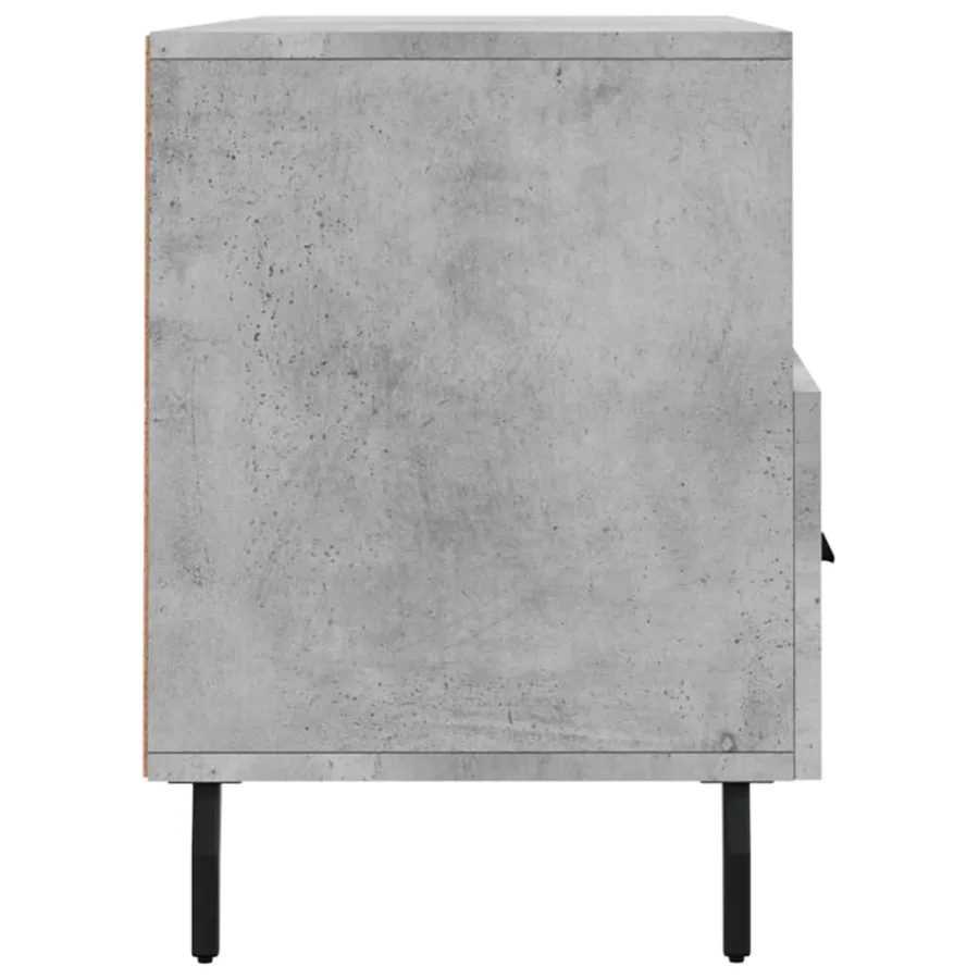Meuble TV gris béton 102x36x50 cm bois d'ingénierie - 7