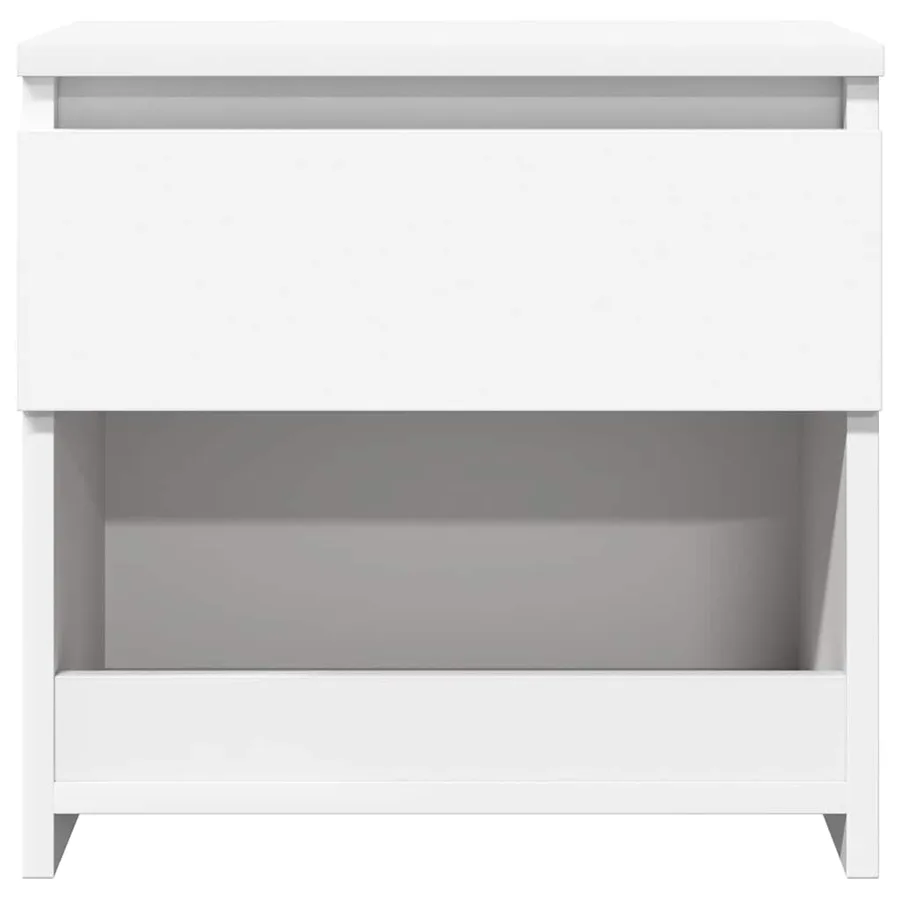Tables de chevet 2 pcs Blanc 40x30x39 cm Bois d'ingénierie - 4
