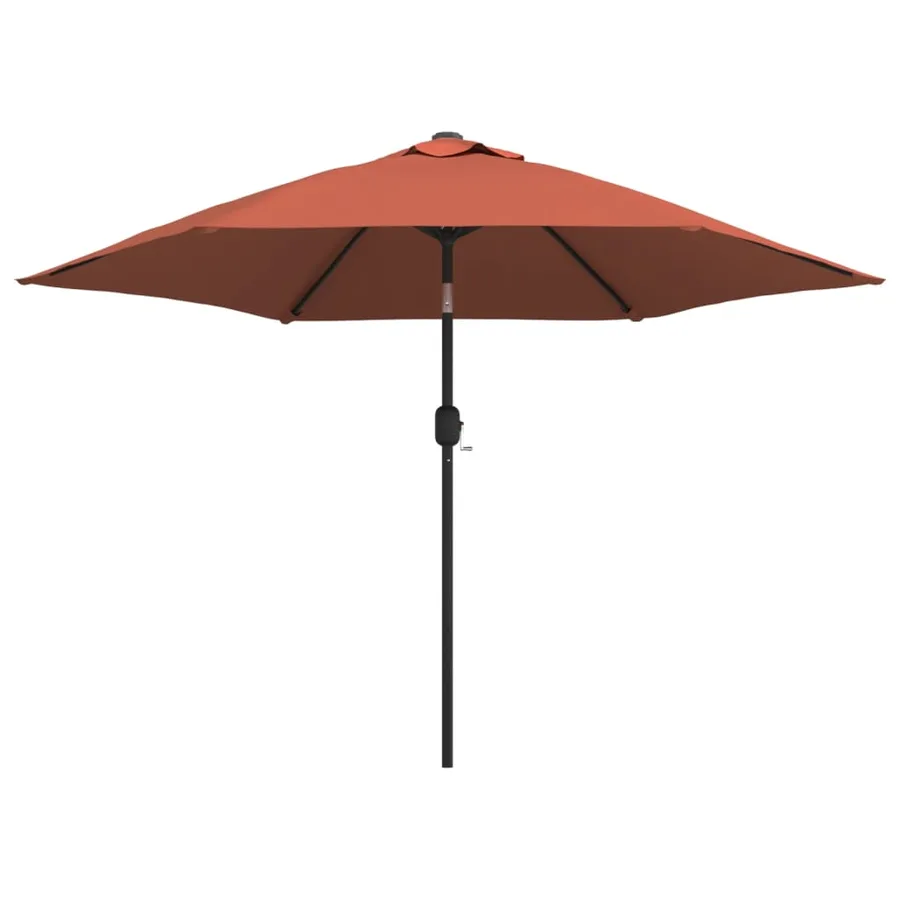 Parasol de jardin avec mât en métal terre cuite 300 cm - 2