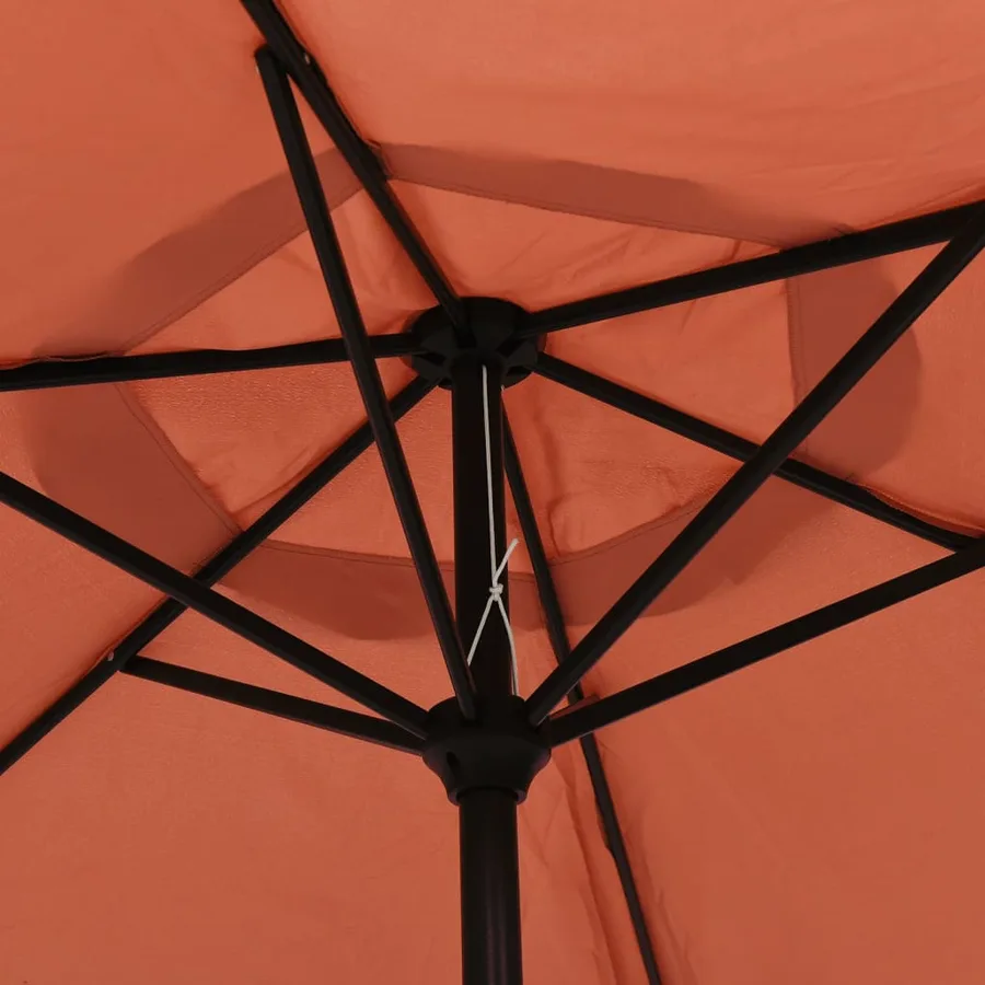 Parasol de jardin avec mât en métal terre cuite 300 cm - 5