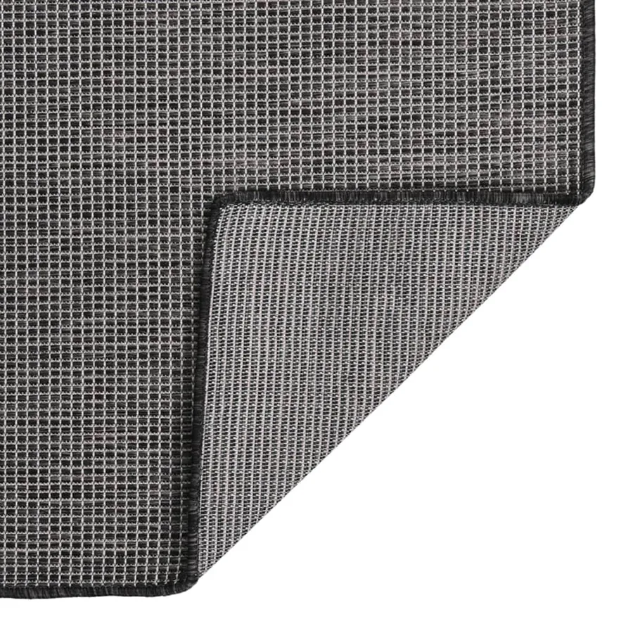Tapis à tissage plat d'extérieur 80x150 cm Gris - 2