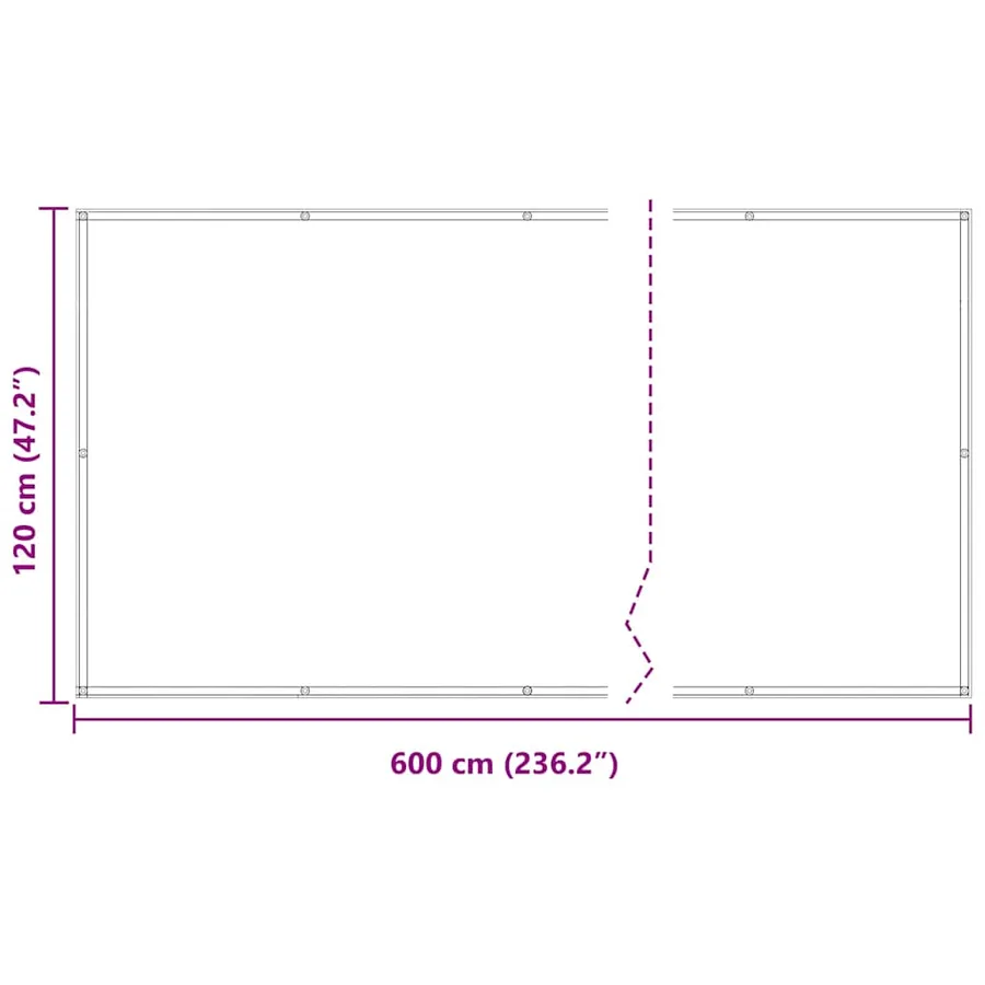 Écran de balcon Anthracite 120x600 cm Tissu Oxford - 6