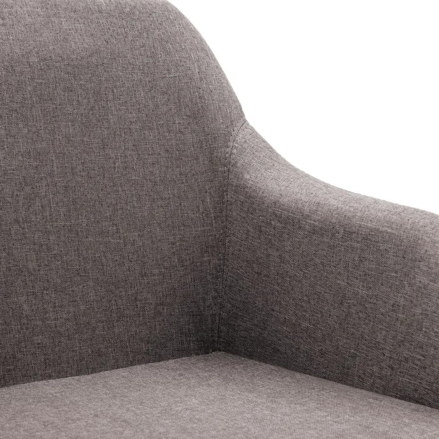 Chaises pivotantes à manger lot de 2 taupe tissu - 8