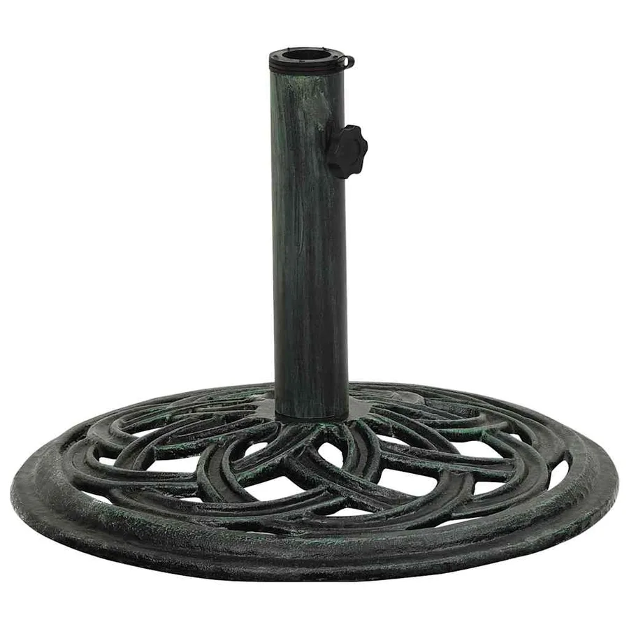 Socle de parasol Vert 44x44x31 cm Fonte - 2