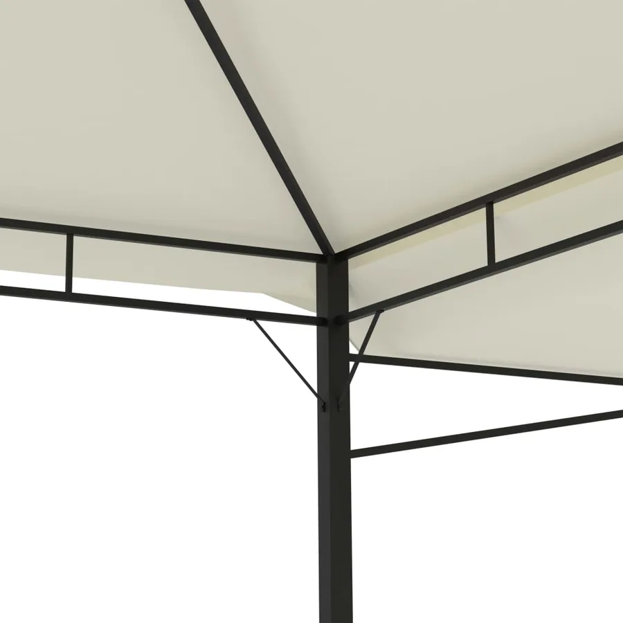Belvédère avec double toits étendus 3x3x2,75 m Crème 180 g/m² - 7