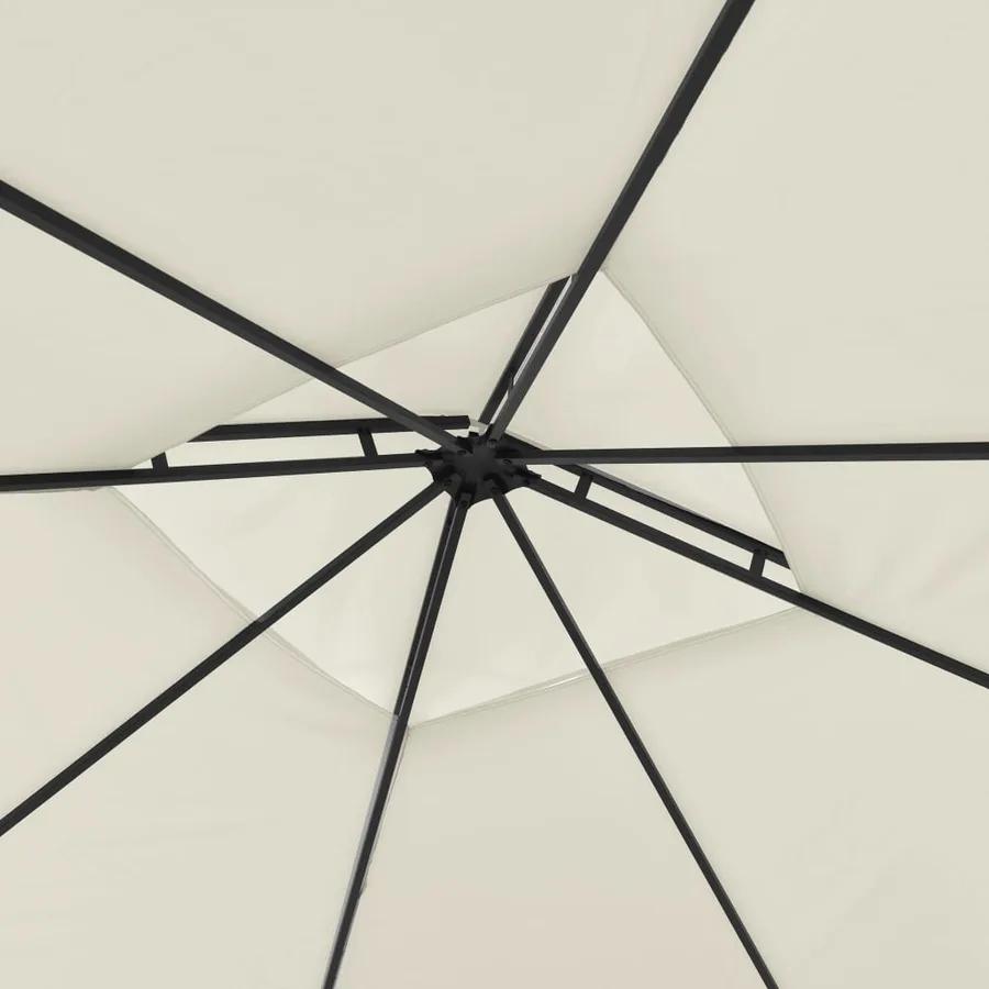 Belvédère avec double toits étendus 3x3x2,75 m Crème 180 g/m² - 8
