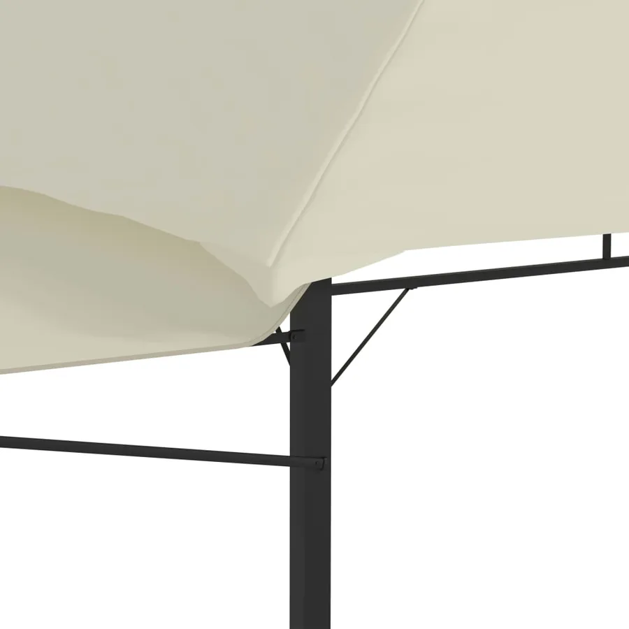 Belvédère avec double toits étendus 3x3x2,75 m Crème 180 g/m² - 9