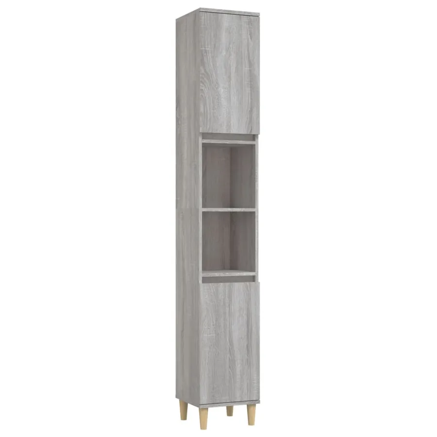 Ensemble de meubles de salle de bain 3 pcs Sonoma gris - 6