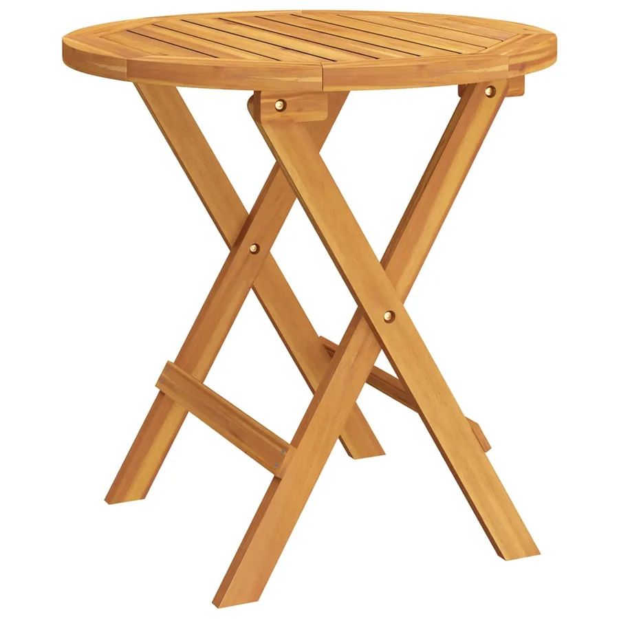 Table de bistro Ø46x47 cm Bois d'acacia massif - 2