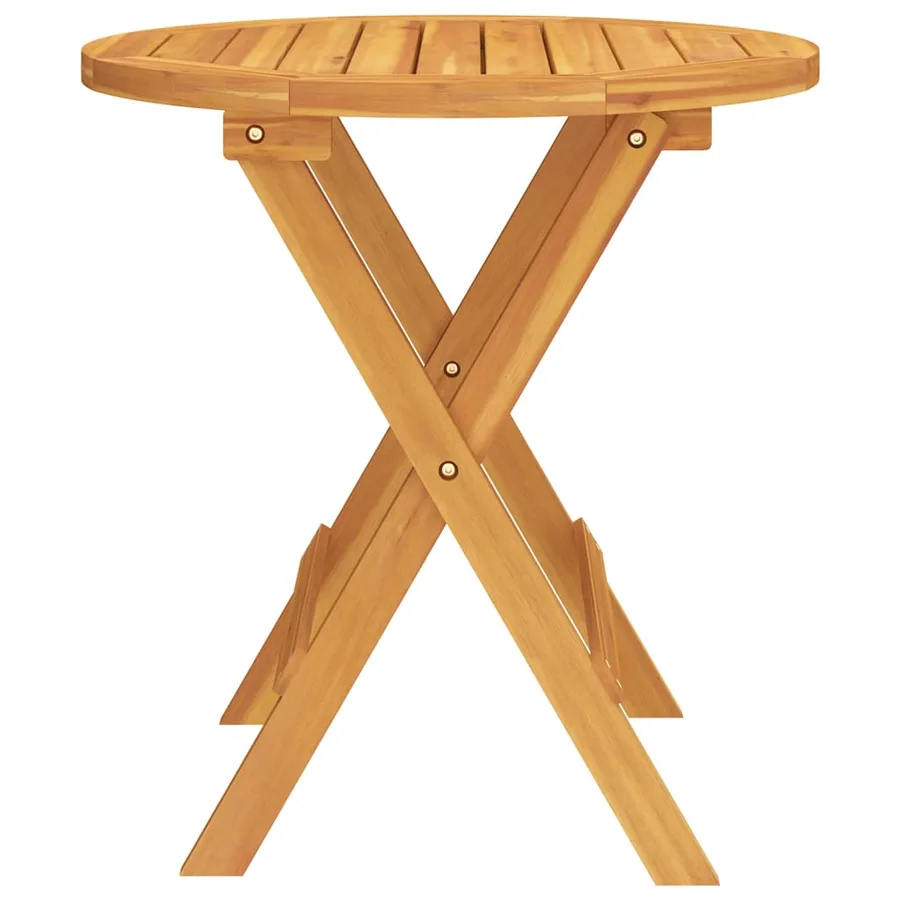 Table de bistro Ø46x47 cm Bois d'acacia massif - 4