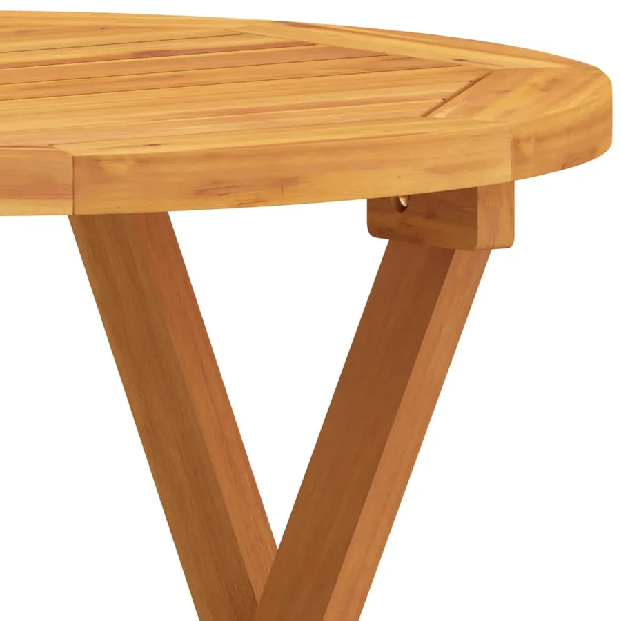 Table de bistro Ø46x47 cm Bois d'acacia massif - 5