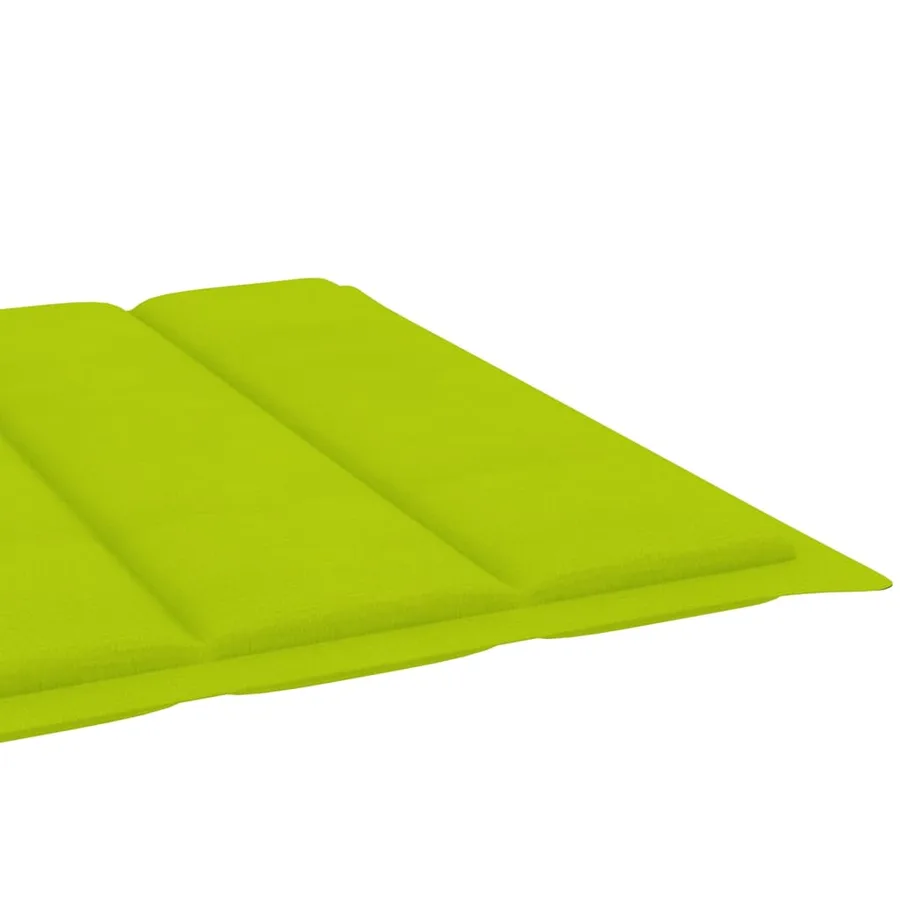 Chaise longue pliable avec coussin Bois d'acacia solide - 18