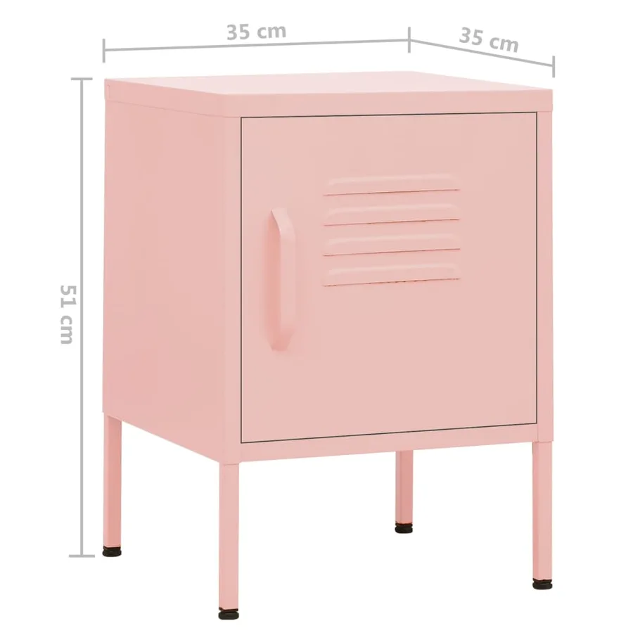 Table de chevet Rose 35x35x51 cm Acier - 9