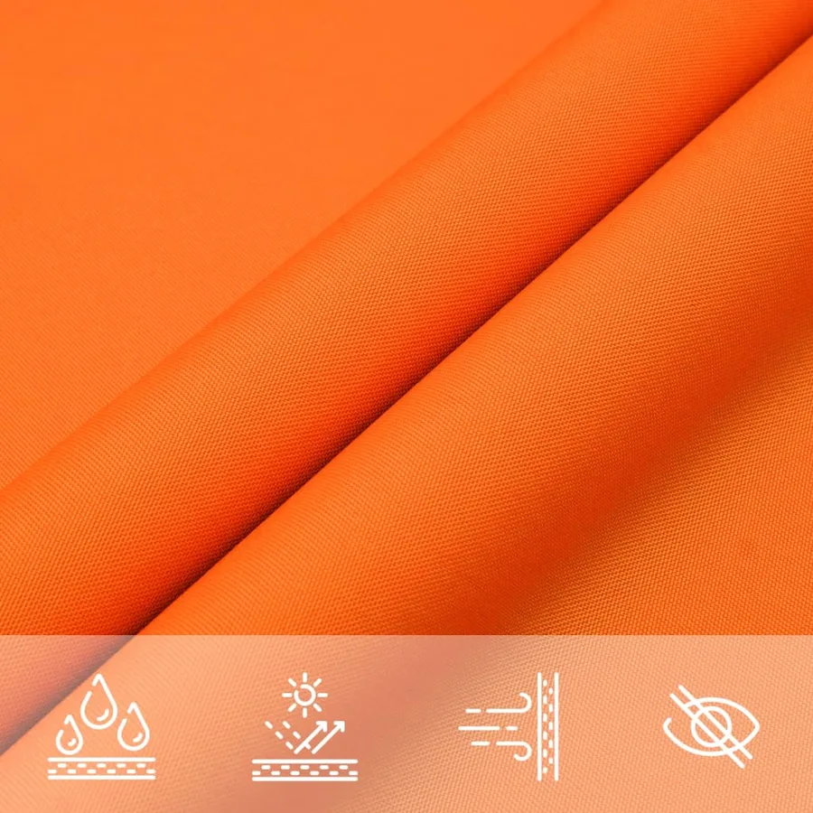 Voile de parasol tissu oxford rectangulaire 2x4 m orange - 8