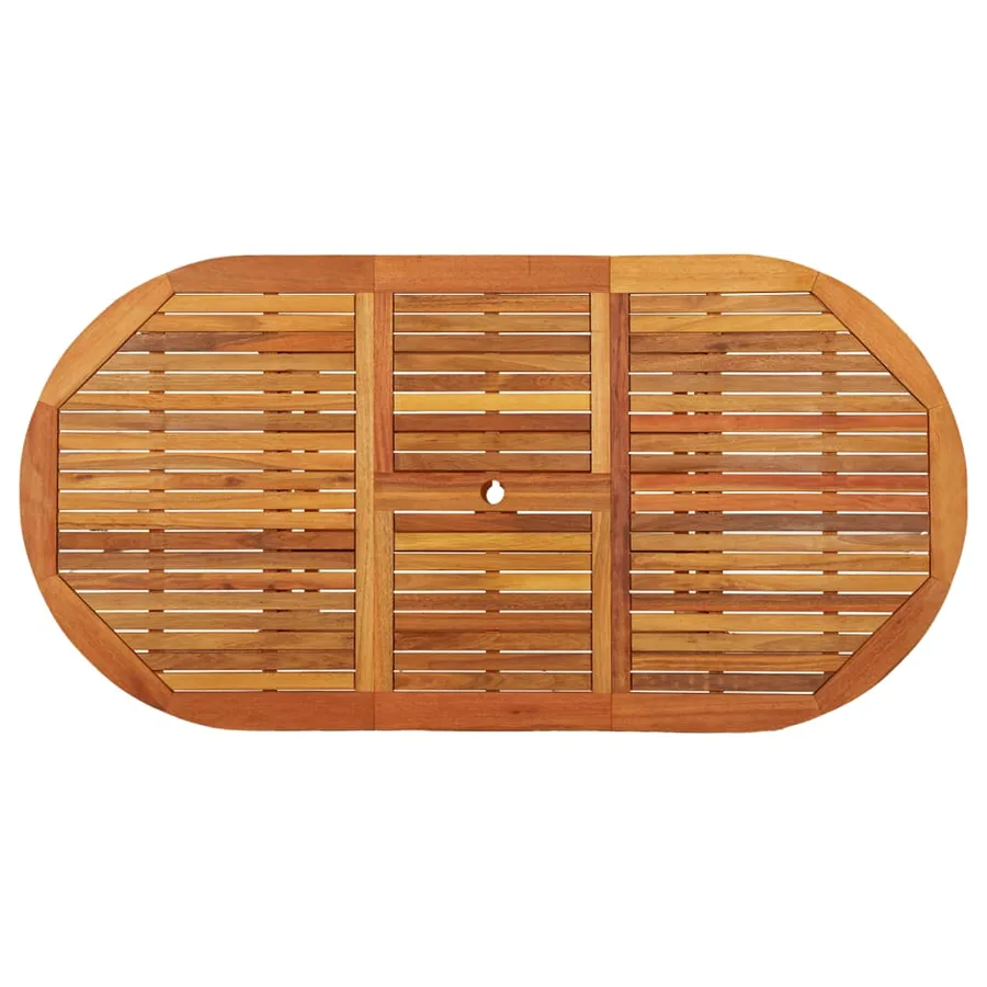 Table de jardin 200x100x75 cm Bois d'eucalyptus solide - 4