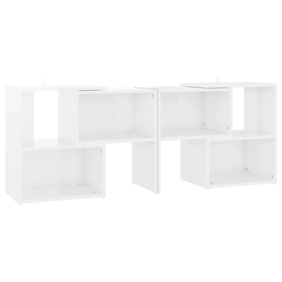 Meuble TV Blanc brillant 104x30x52 cm Bois d'ingénierie - 2