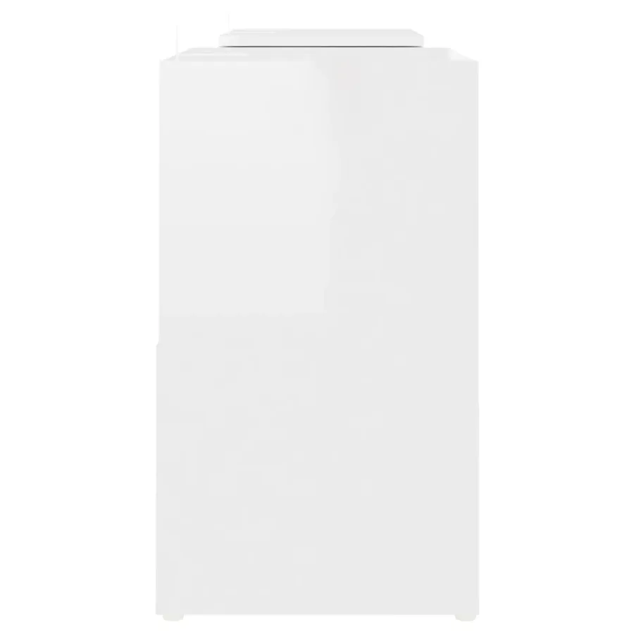 Meuble TV Blanc brillant 104x30x52 cm Bois d'ingénierie - 4