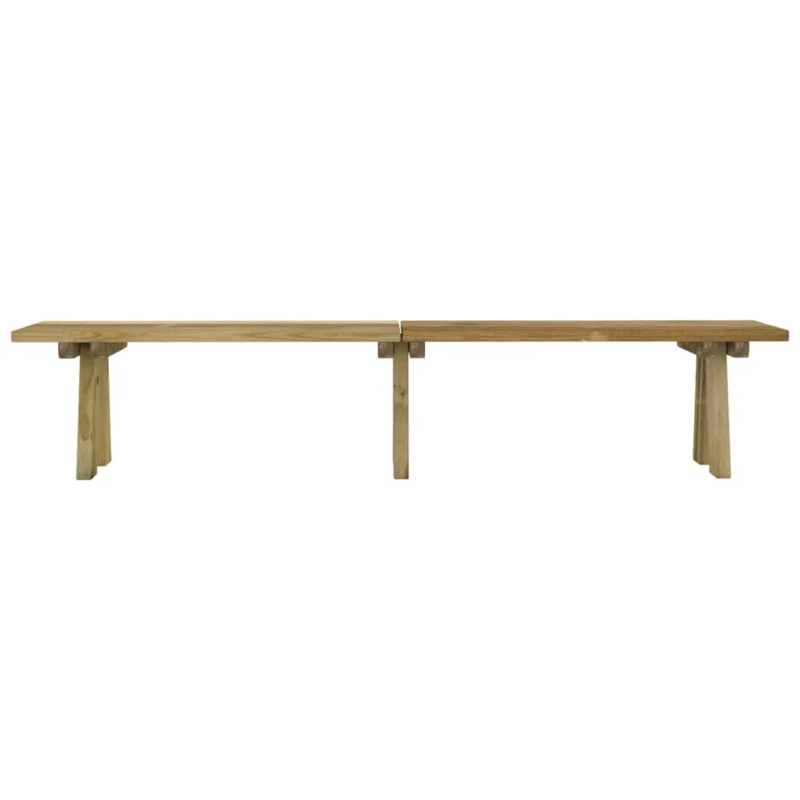 Banc de jardin 220 cm bois de pin massif imprégné - 3