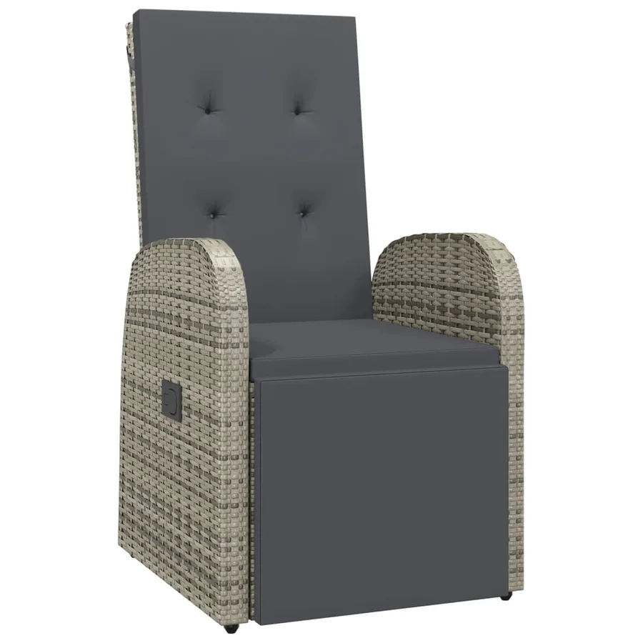 Chaises de jardin inclinables coussins lot de 2 Résine tressée - 3