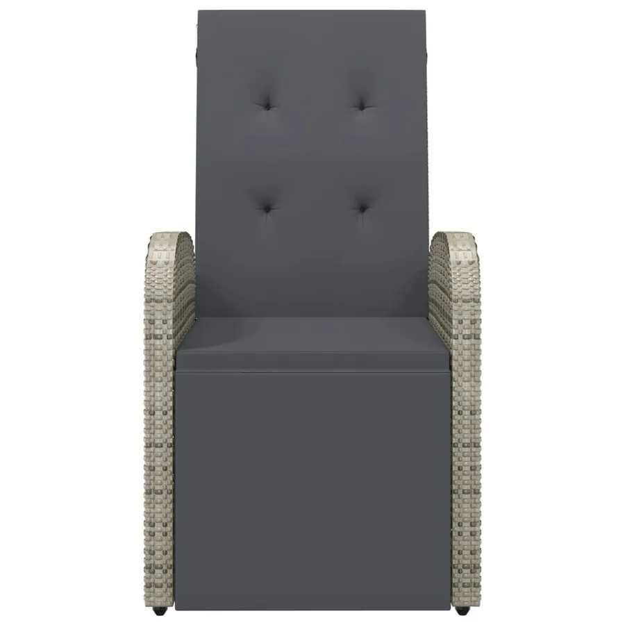 Chaises de jardin inclinables coussins lot de 2 Résine tressée - 4