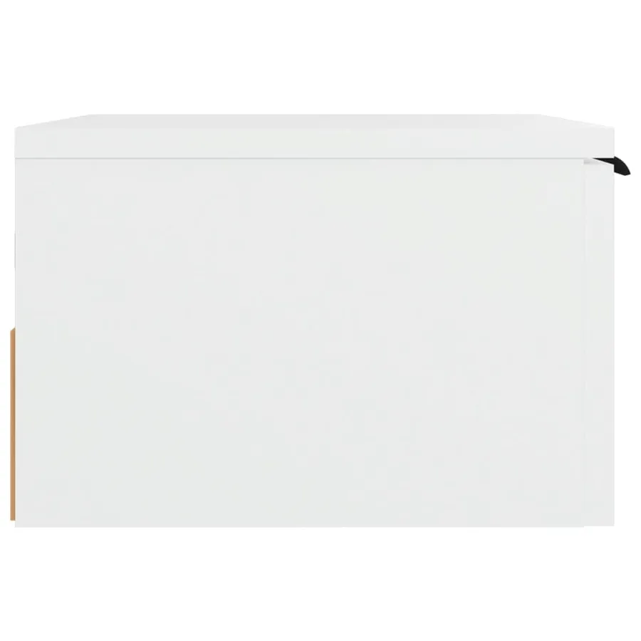Table de chevet murale blanc 34x30x20 cm - 6