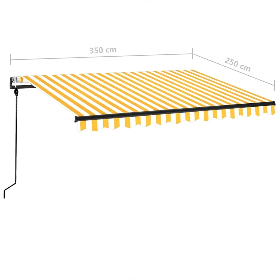 Auvent rétractable automatique 350x250 cm Jaune et blanc - 9