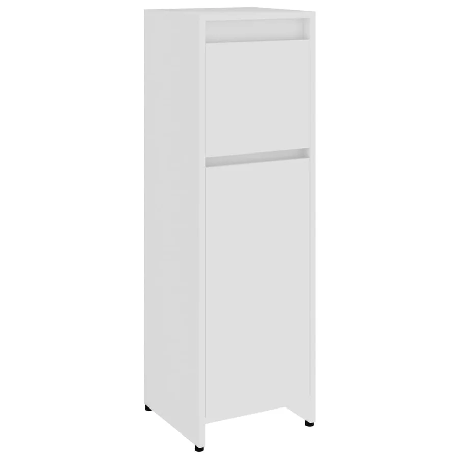 Ensemble de meubles de salle de bain 4pcs Blanc Bois ingénierie - 9