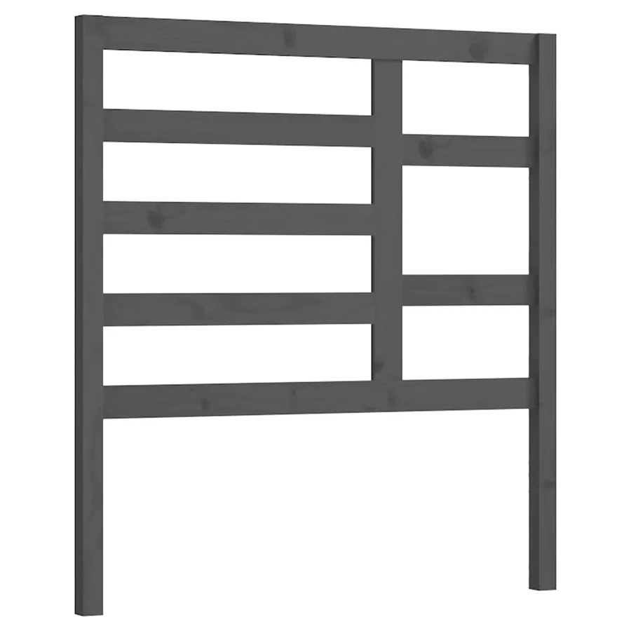 Tête de lit Gris 96x4x104 cm Bois massif de pin - 2