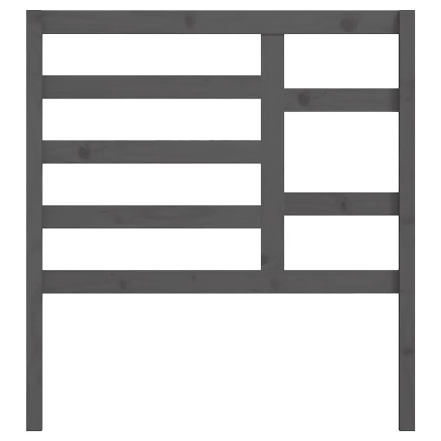 Tête de lit Gris 96x4x104 cm Bois massif de pin - 4