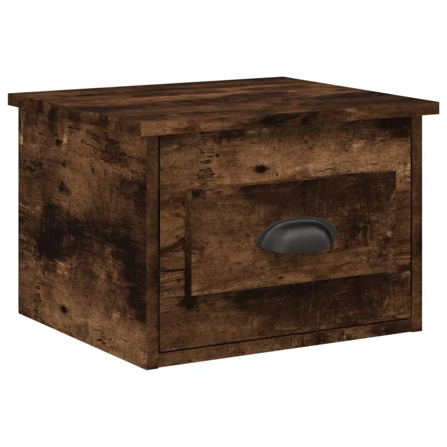 Tables de chevet murales 2 pcs chêne fumé 41,5x36x28 cm - 5