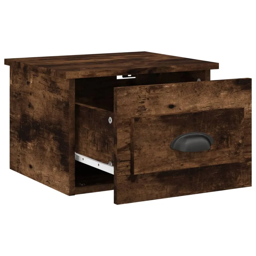 Tables de chevet murales 2 pcs chêne fumé 41,5x36x28 cm - 6